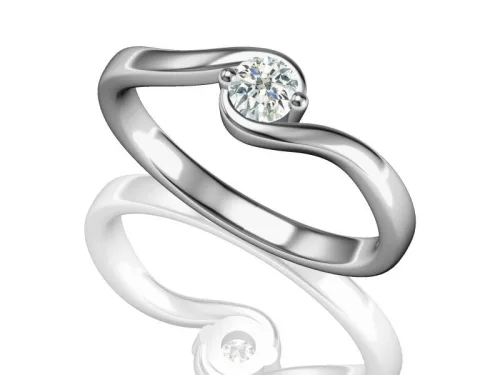 Ékszerpalota eljegyzési gyűrű 0,25ct gyémánttal BRK 149 platina 