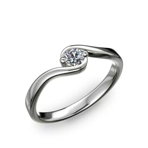 Ékszerpalota eljegyzési gyűrű 0,25ct gyémánttal BRK 149 platina 
