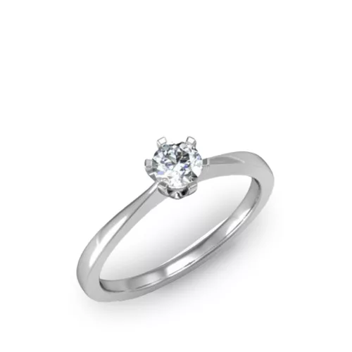 Ékszerpalota eljegyzési gyűrű 0,25ct gyémánttal BRK163 platina 
