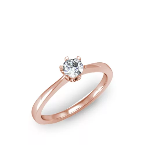 Ékszerpalota eljegyzési gyűrű 0,25ct H/VS gyémánttal BRK163 rozé arany 