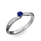 Ékszerpalota eljegyzési gyűrű 0.17ct kék diffusion zafírral BRK172 fehér arany