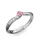 Ékszerpalota eljegyzési gyűrű 0.17ct pink zafírral BRK172 fehér arany