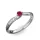 Ékszerpalota eljegyzési gyűrű 0.17ct rubinnal BRK172 fehér arany
