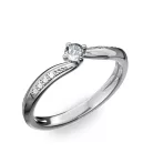 Ékszerpalota eljegyzési gyűrű 0.17ct gyémánttal BRK172 platina
