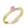 Ékszerpalota eljegyzési gyűrű 0,1ct pink zafírral BRK175 sárga arany 