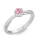 Ékszerpalota eljegyzési gyűrű 0,1ct pink zafír BRK176 fehér arany 