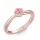 Ékszerpalota eljegyzési gyűrű 0,1ct pink zafír BRK176 rozé arany 