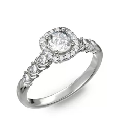    Ékszerpalota eljegyzési gyűrű 0,5ct gyémánttal BRK181 fehér arany