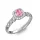  Ékszerpalota eljegyzési gyűrű 0,5ct pink zafírral BRK181 fehér arany
