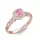  Ékszerpalota eljegyzési gyűrű 0,5ct pink zafírral BRK181 rozé arany