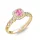  Ékszerpalota eljegyzési gyűrű 0,5ct pink zafírral BRK181 sárga arany