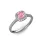 Ékszerpalota eljegyzési gyűrű 0.5ct pink cushion zafírral BRK 185 fehér arany