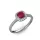 Ékszerpalota eljegyzési gyűrű 0.5ct cushion rubinnal BRK 185 fehér arany