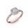 Ékszerpalota eljegyzési gyűrű 0.5ct H/VS cushion gyémánttal BRK 185 rozé arany
