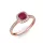 Ékszerpalota eljegyzési gyűrű 0.5ct cushion rubinnal BRK 185 rozé arany