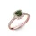 Ékszerpalota eljegyzési gyűrű 0.5ct zöld cushion zafírral BRK 185 rozé arany