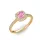 Ékszerpalota eljegyzési gyűrű 0.5ct pink cushion zafírral BRK 185 sárga arany
