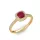 Ékszerpalota eljegyzési gyűrű 0.5ct cushion rubinnal BRK 185 sárga arany