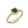 Ékszerpalota eljegyzési gyűrű 0.5ct zöld cushion zafírral BRK 185 sárga arany