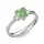 Ékszerpalota eljegyzési gyűrű 0.8ct zöld szív gyémánttal BRK 187 fehér arany