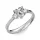 Ékszerpalota eljegyzési gyűrű 0.8ct szív gyémánttal BRK 187 platina