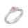  Ékszerpalota eljegyzési gyűrű 0,1ct pink zafírral BRK188 fehér arany