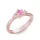  Ékszerpalota eljegyzési gyűrű 0,1ct pink zafírral BRK188 rozé arany