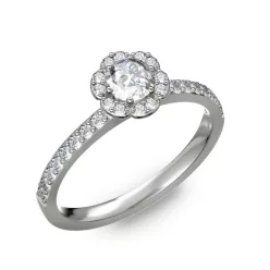    Ékszerpalota eljegyzési gyűrű 0,4ct gyémánttal BRK191 fehér arany