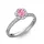  Ékszerpalota eljegyzési gyűrű 0,4ct pink zafírral BRK191 fehér arany