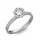  Ékszerpalota eljegyzési gyűrű 0,4ct H/SI gyémánttal BRK191 platina