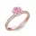  Ékszerpalota eljegyzési gyűrű 0,4ct pink zafírral BRK191 rozé arany