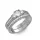  Ékszerpalota eljegyzési gyűrű 0,5ct H/SI gyémánttal BRK193 platina