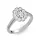 Ékszerpalota eljegyzési gyűrű 0.5ct ovális gyémánttal BRK 195 fehér arany