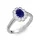 Ékszerpalota eljegyzési gyűrű 0.5ct kék diffusion zafírral BRK 195 fehér arany