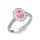 Ékszerpalota eljegyzési gyűrű 0.5ct pink zafírral BRK 195 fehér arany