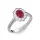 Ékszerpalota eljegyzési gyűrű 0.5ct rubinnal BRK 195 fehér arany