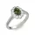 Ékszerpalota eljegyzési gyűrű 0.5ct zöld zafírral BRK 195 fehér arany
