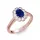 Ékszerpalota eljegyzési gyűrű 0.5ct kék diffusion zafírral BRK 195 rozé arany