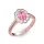 Ékszerpalota eljegyzési gyűrű 0.5ct pink zafírral BRK 195 rozé arany