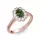 Ékszerpalota eljegyzési gyűrű 0.5ct zöld zafírral BRK 195 rozé arany