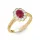 Ékszerpalota eljegyzési gyűrű 0.5ct rubinnal BRK 195 sárga arany