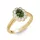 Ékszerpalota eljegyzési gyűrű 0.5ct zöld zafírral BRK 195 sárga arany