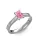  Ékszerpalota eljegyzési gyűrű 0,5ct pink zafírral BRK196 fehér arany