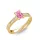  Ékszerpalota eljegyzési gyűrű 0,5ct pink zafírral BRK196 sárga arany