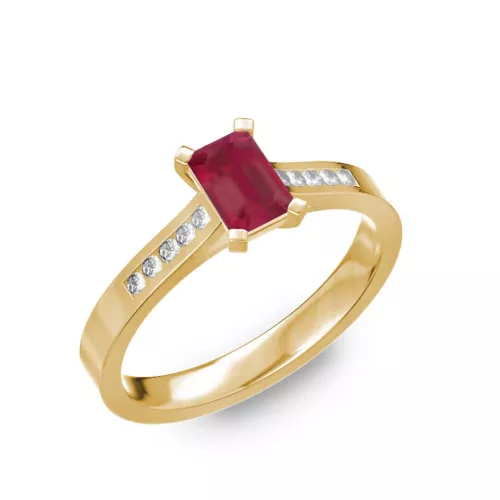  Ékszerpalota eljegyzési gyűrű 0,5ct rubinnal BRK196 sárga arany