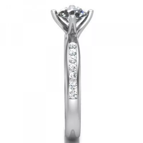 Ékszerpalota eljegyzési gyűrű 0,4ct gyémánttal BRK197 fehér arany 
