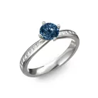 Ékszerpalota eljegyzési gyűrű 0,4ct kék gyémánttal BRK197 fehér arany 
