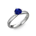 Ékszerpalota eljegyzési gyűrű 0,4ct kék diffusion zafírral BRK197 fehér arany 
