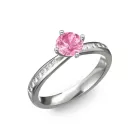Ékszerpalota eljegyzési gyűrű 0,4ct pink zafírral BRK197 fehér arany 