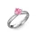 Ékszerpalota eljegyzési gyűrű 0,4ct pink zafírral BRK197 fehér arany 